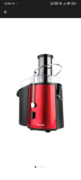 Storcator de fructe si legume Heinner XF-1000RD, 1000 W, Recipient suc