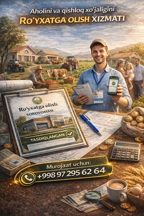 Ахолини руйхатга олишга Ариза топширамиз