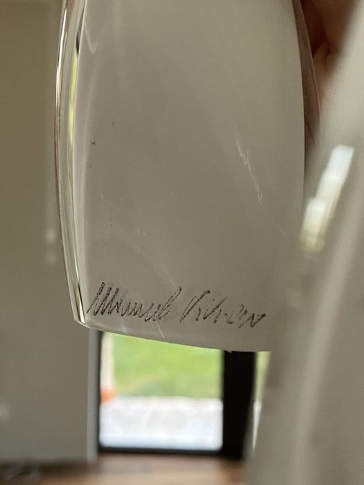 Изключително красив дизайнерски  стъклен лампион