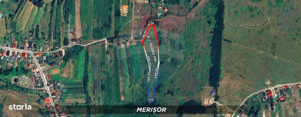 Teren intravilan de vânzare – Merișor, jud. Maramureș