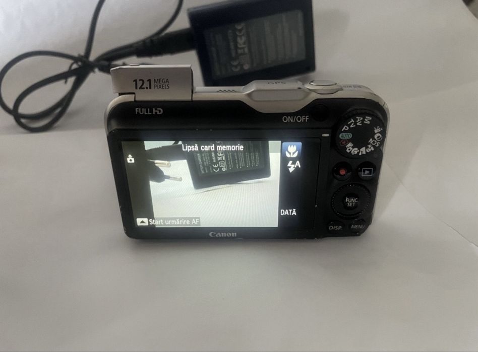 Canon sx 230 hs 14xzoom optic 12 mpx afiseaza data si ora pe poze