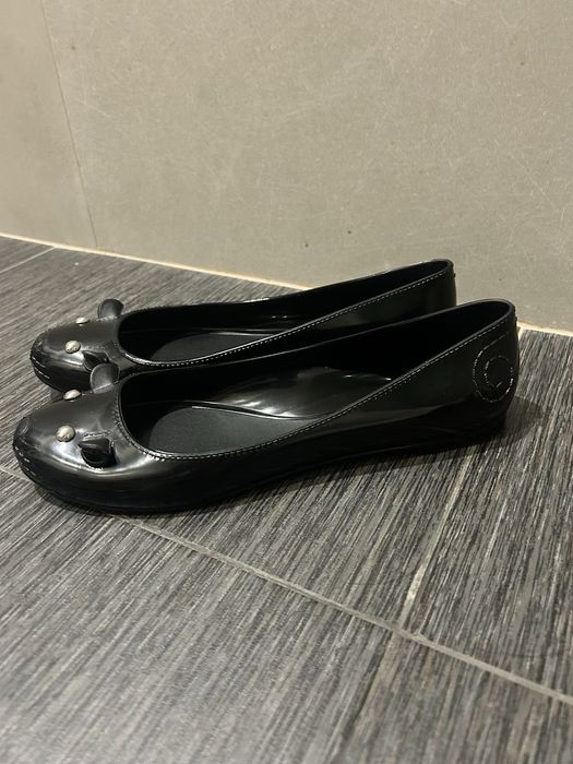 MARC by MARC JACOBS black rubber mouse toe ballet flat sz EUR 38