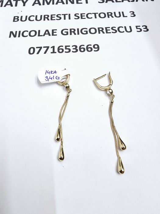 Vand cercei din aur 14 k 3.41 g cod 360