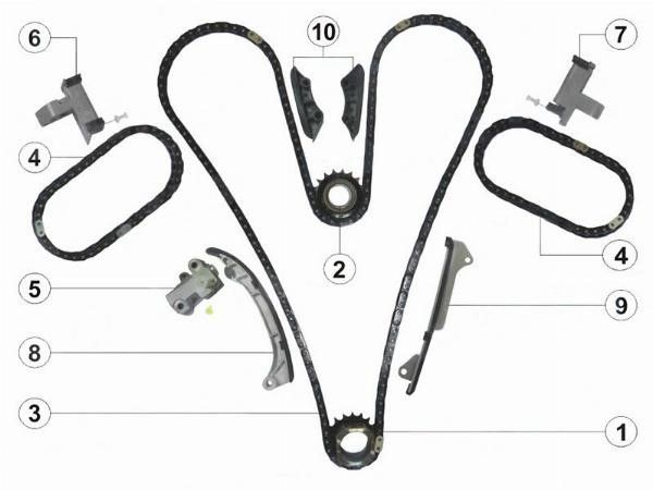 Комплект цепи ГРМ  Toyota Camry