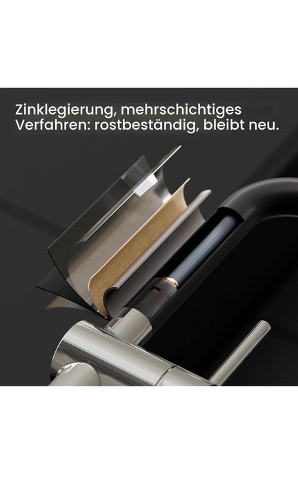 Нов CECIPA кухненски смесител Black-Chrome | 360° | Изтеглящ душ