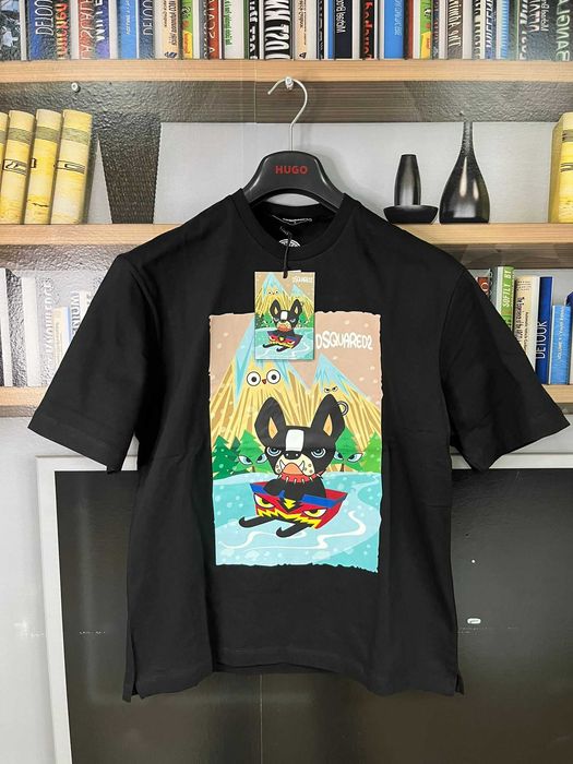 Мъжка тениска Dsquared Bulldog Summer Surfer !!!