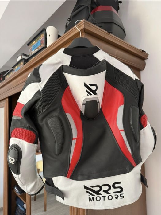 Geacă moto piele bovină RRS Motors L / protecții Level 2 / racing / touring