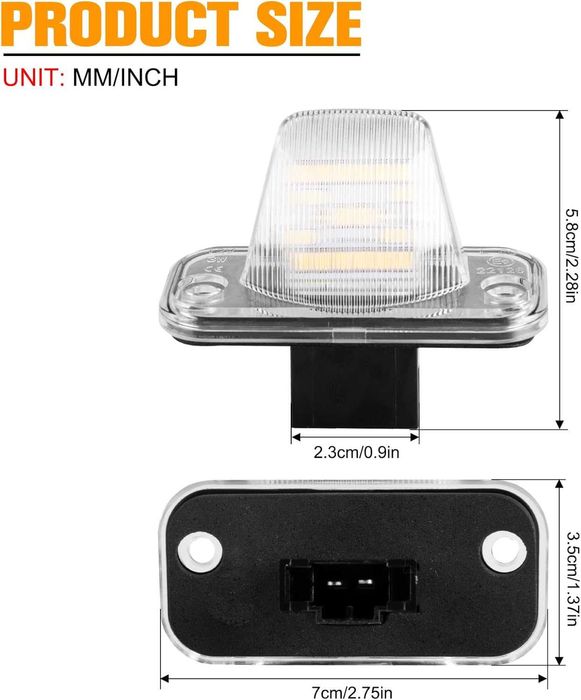 LED плафони регистрационен номер VW T4