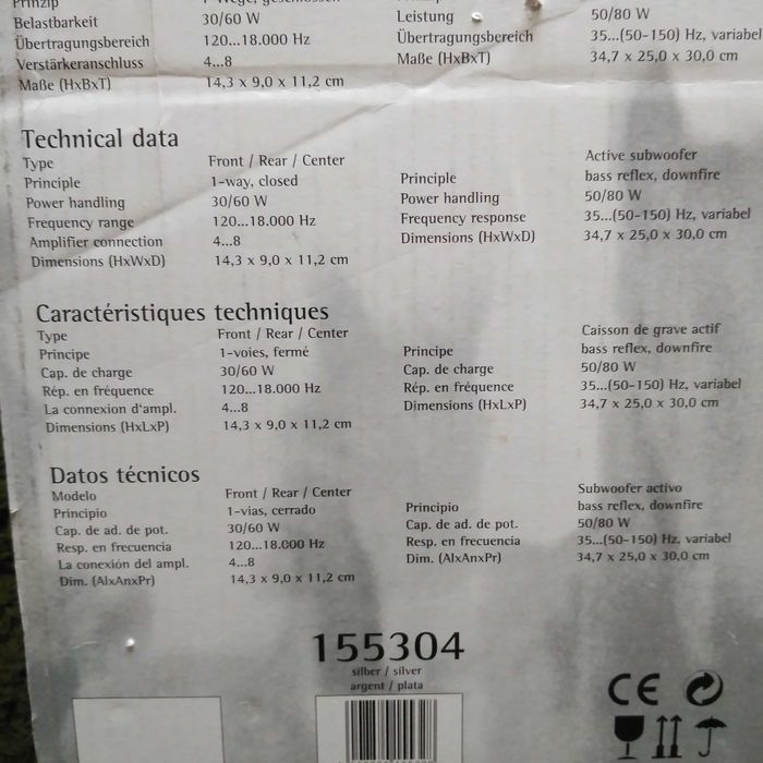 Sistem audio 5.1 Quadral, nou, in cutie