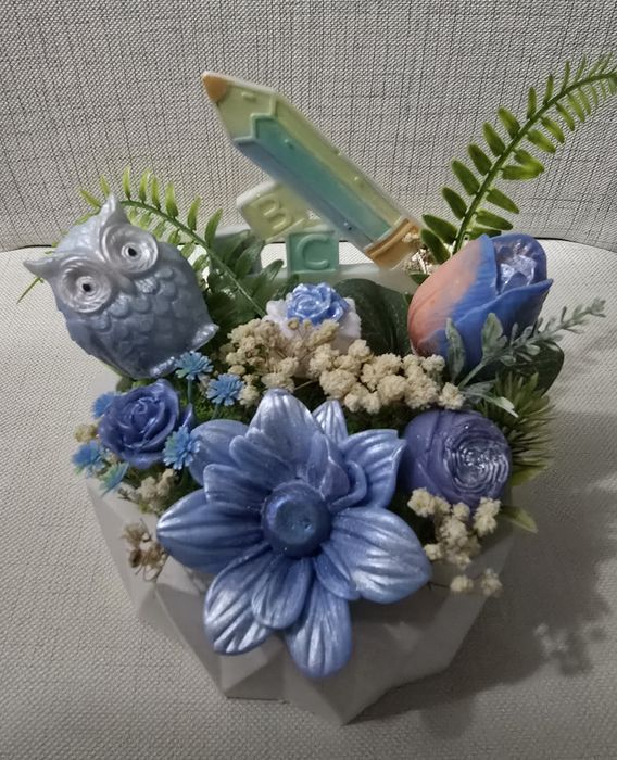 Сапунени цветя в кашпи