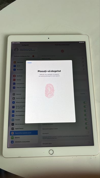 Ipad pro mare 12.9 inch, gold , apple model A1670 wifi,  gen 2 2017 ecran retina 120 hz folie mată  si husa silicon cadou