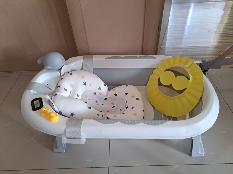 Комплект сгъваема бебешка вана/корито