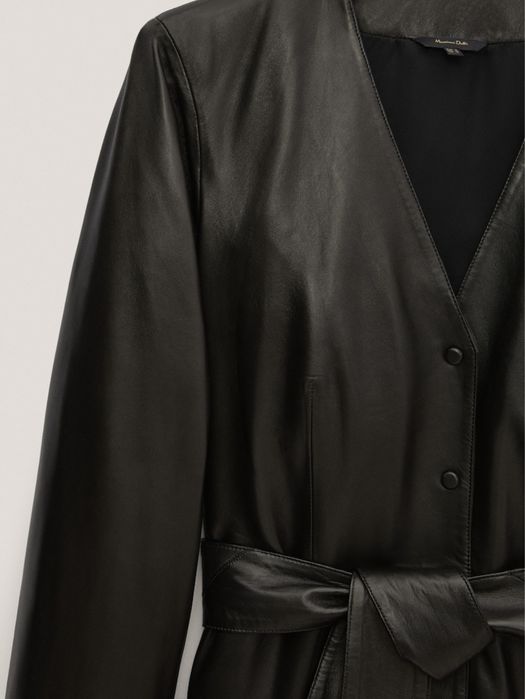 Rochie din piele Massimo Dutti