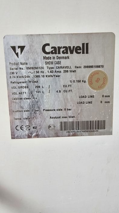 Датски Хоризонтален Фризер за Сладолед Caravell