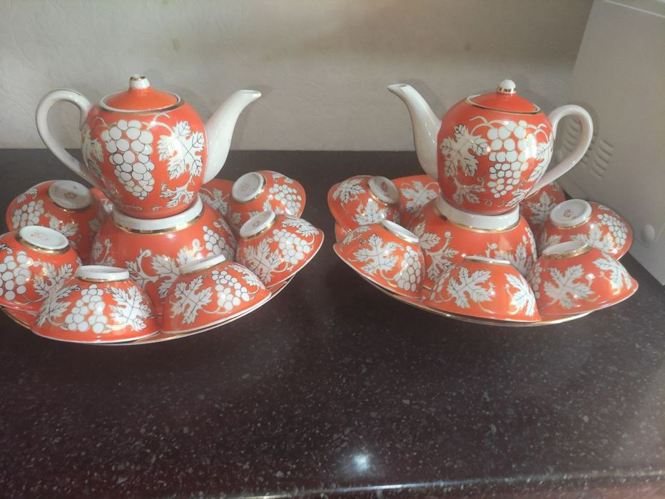 Сервиз Виноград Фарфорвый  Новый Советских времен 2 комплект