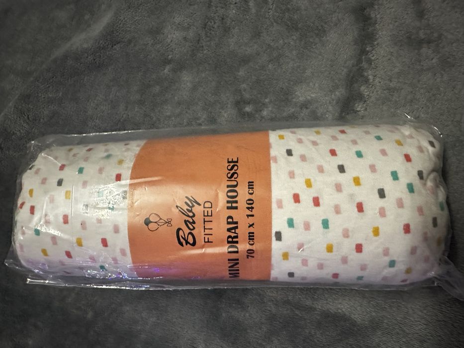 Husa saltea elastic bebe 120x60 cm bumbac