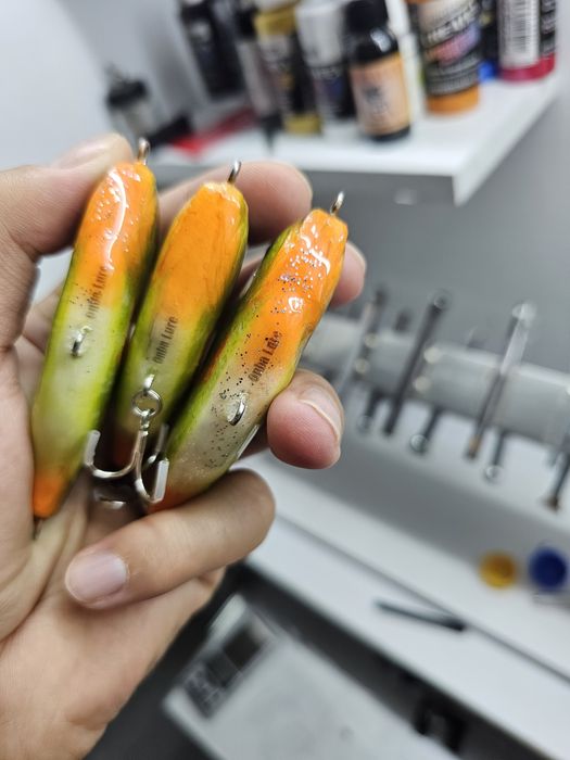 Ръчно изработен джърк модел Bilbo цвят  /щука/ за риболов на щуки