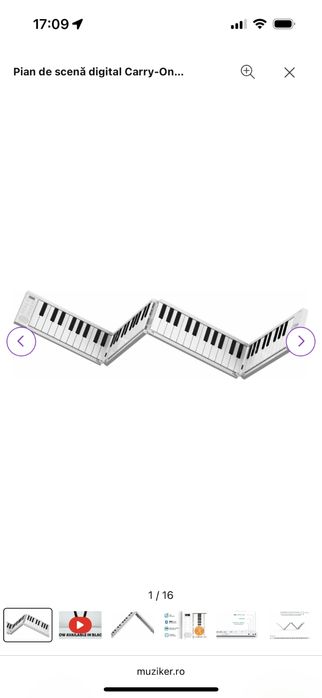 Pian pliabil Carry On 88 Touch nou