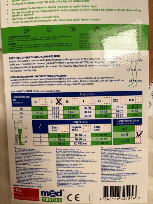 Ciorapi compresivi pana la coapse marimea S