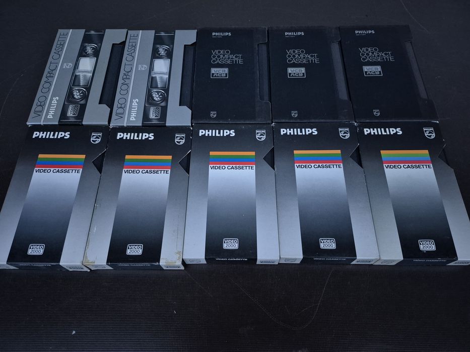 Vând lot 10 casete video 2000 VCC Philips,240,360,480minute cu filme