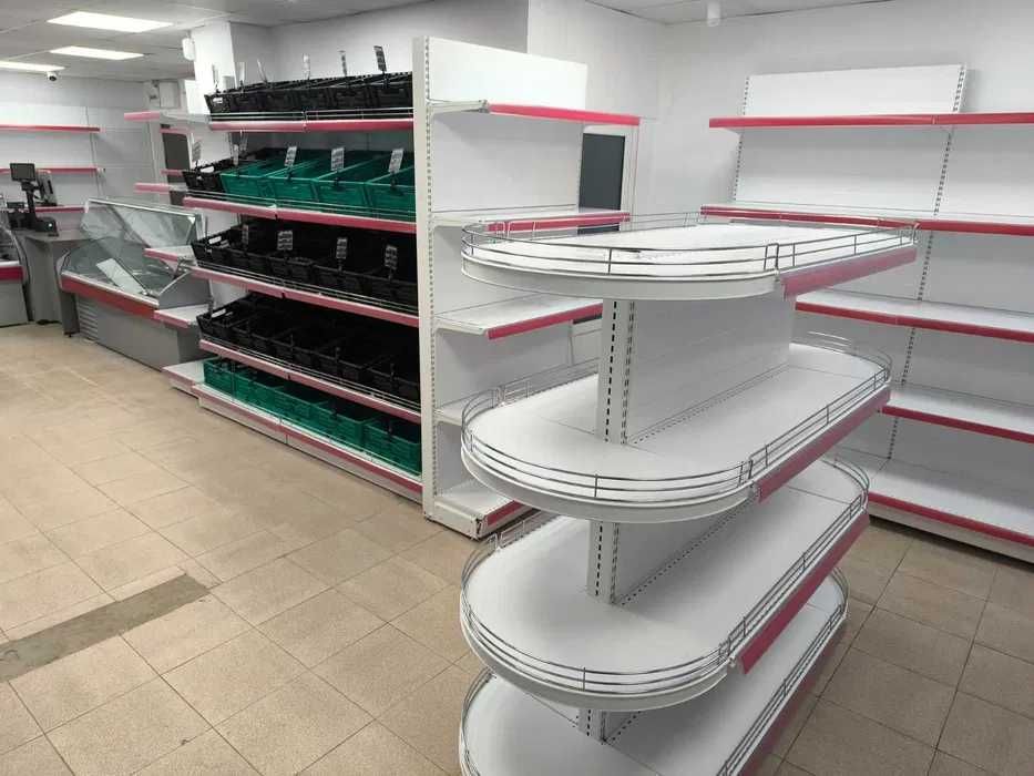 Островен стелаж за аптека, книжарница, зоомагазин, детски магазин и др