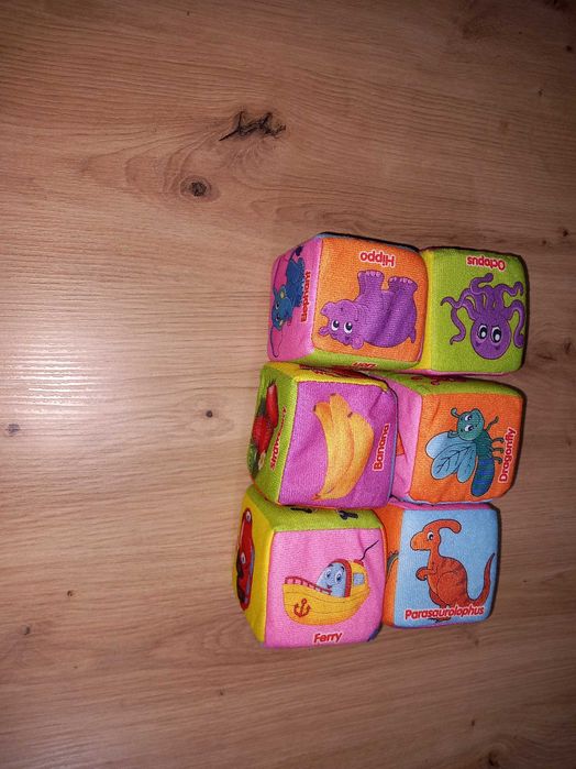 Меки кубчета с картинки - Монтесори / образователна игра / играчка