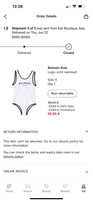 Детски бански Balmain за 4-5г