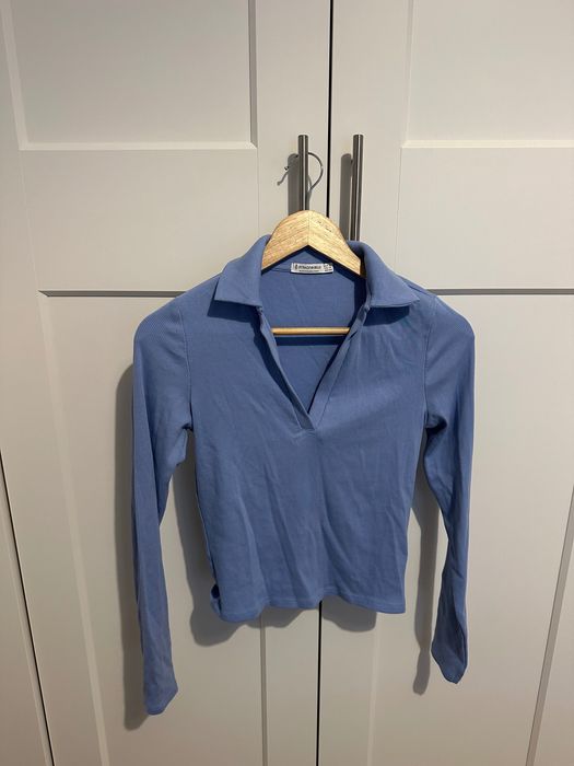 Pulover, nou, Stradivarius, S, albastru, damă