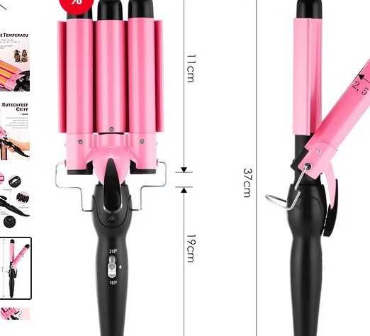 Ondulator 3 tuburi 25 mm pentru valuri de plajă cu înveliș ceramic