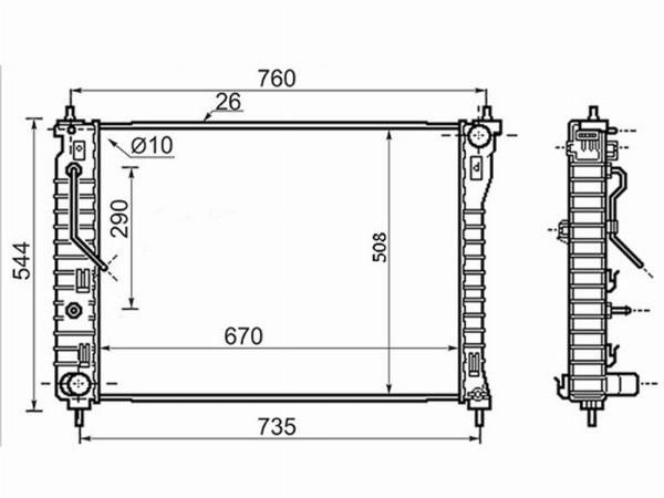 Радиатор  Chevrolet Captiva