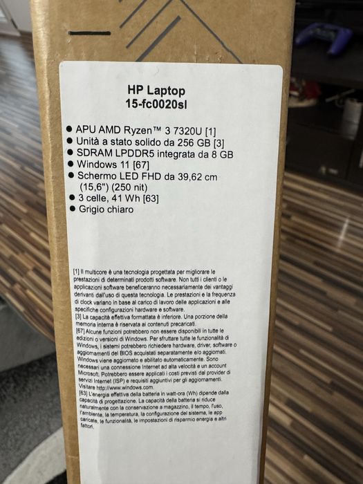 HP 15, Ryzen 3 Gen7,ssd 256gb nvme,8Gb ddr4, 15.6 ultraslim,Win11, NOU