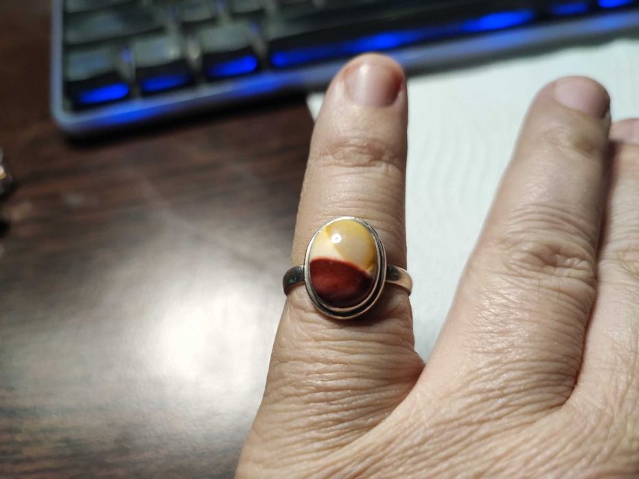 Inel vintage argint cu jasp