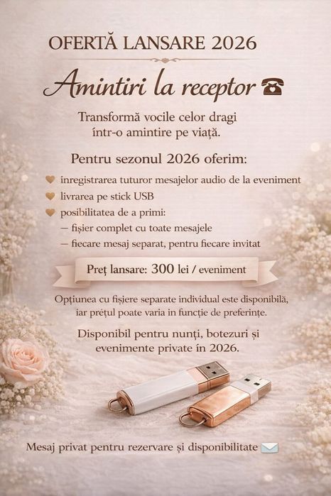 Inchiriez audio guestbook pt evenimente