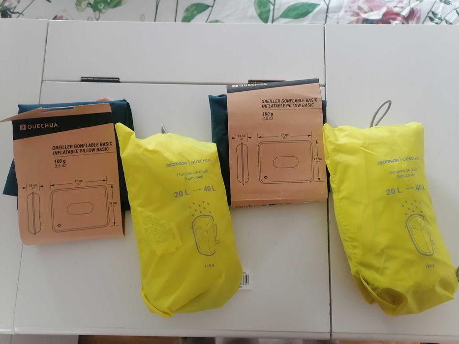 Надуваеми възглавници и дъждобрани за раница