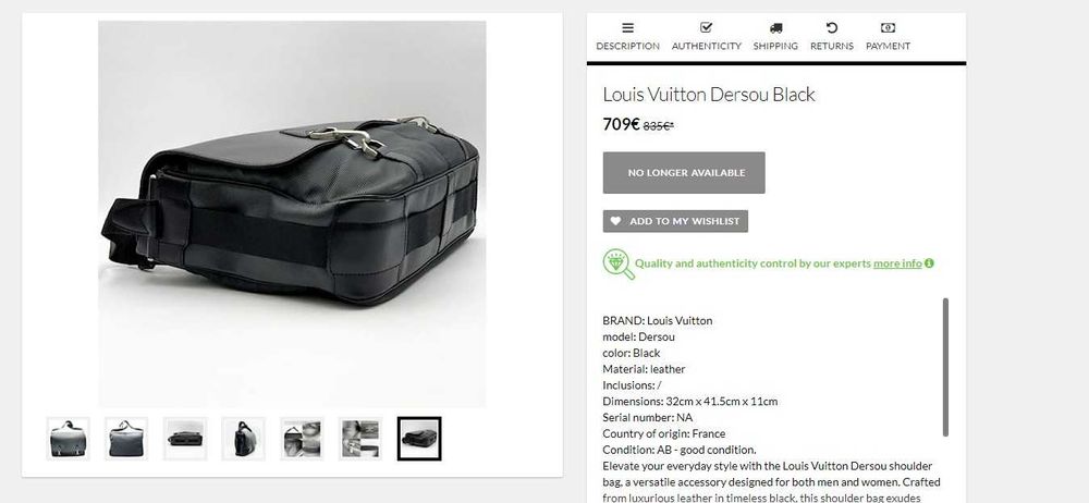 Сумка через плечо  Louis Vuitton оригинал