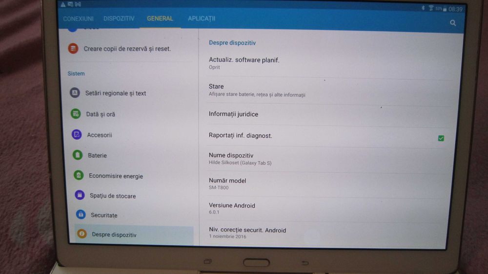 Tableta Samsung SM-T800,  10", dock keyboard
