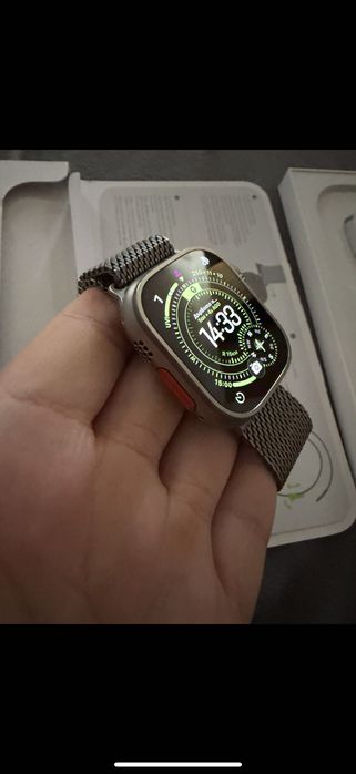 Apple Watch Ultra 3, GPS + Cellular, Корпус Natural Titanium 49mm, Natural Titanium Milanese Loop - Medium