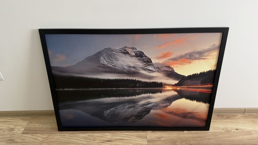 Tablou canvas  cu rama peisaj montan si lac