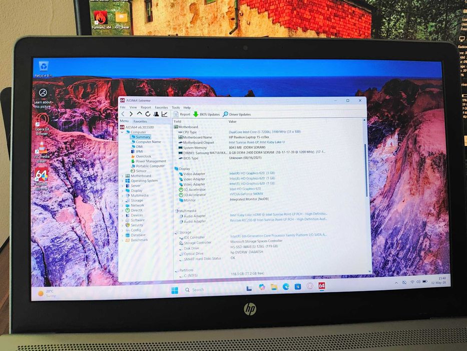 Laptop HP Pavilion 15/SSD/I5/Placa Nvidia