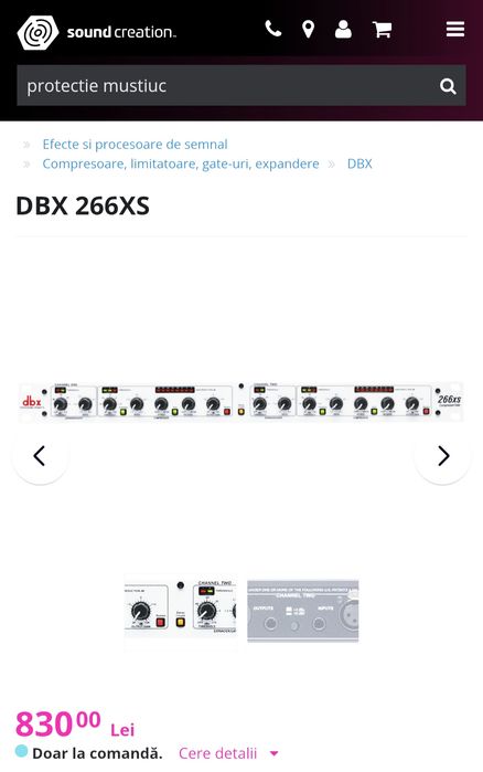 Compresor audio dbx 266xs (procesor)