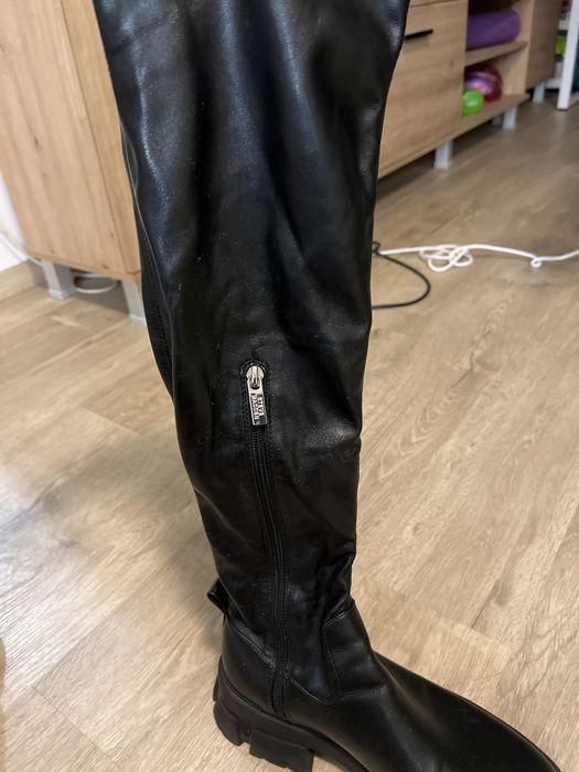 Черни Дамски Ботуши Steve Madden 40 Номер, Оригинални Обувки