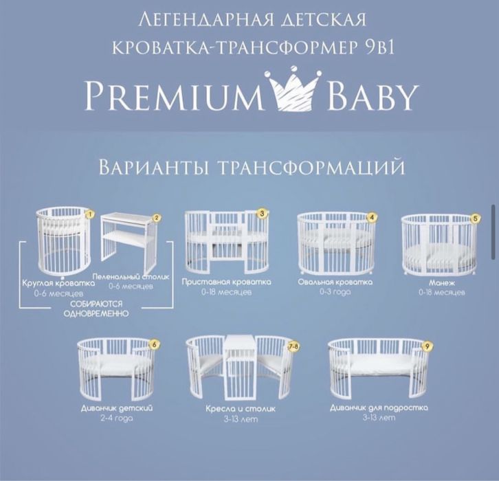 Детская кровать Premium Baby оригинал