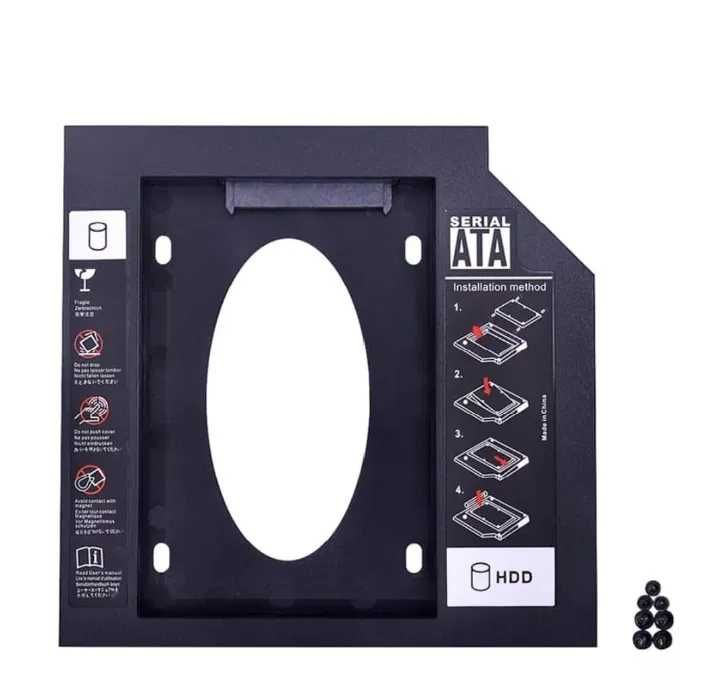 Caddy dvd-rom unitate optica laptop pt hdd SSD SATA 3.0 9.5mm/ 12.7mm