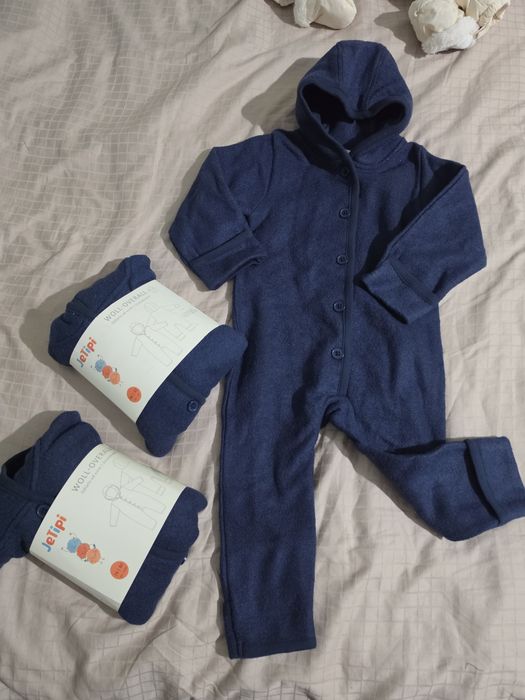 Вълнен бебешки  гащиризон Woll Overall