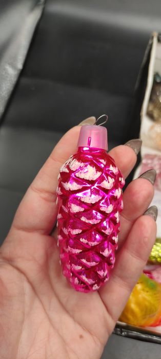 Игрушки шишки стекло