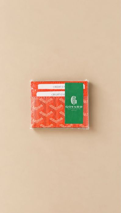 Оранжев card holder Goyard