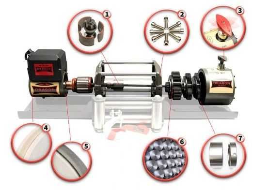 Troliu Dragon Winch 14000lbs(trage 6360kg) la 24V