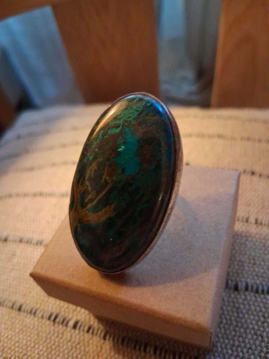 Inel argint 925 cu piatra semipretioasa chrysocolla, nou