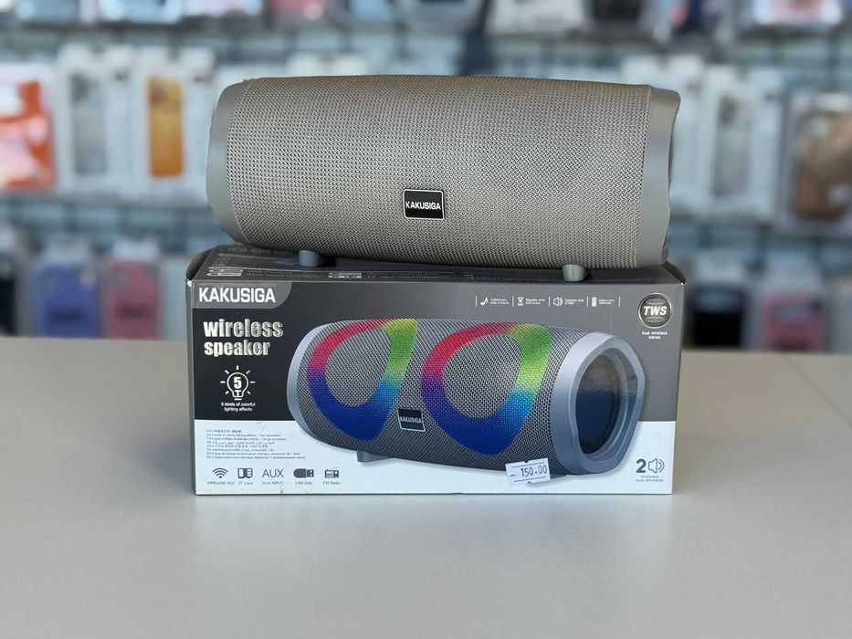 Boxa Portabila, Baterie 1800mAh, BT 5.0, Lumini RGB, Autonomie 4 Ore,