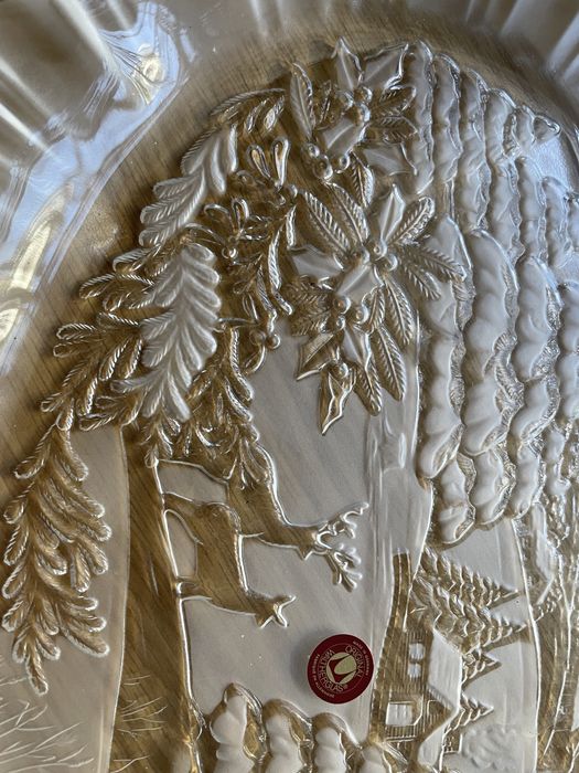 Кристална коледна чиния